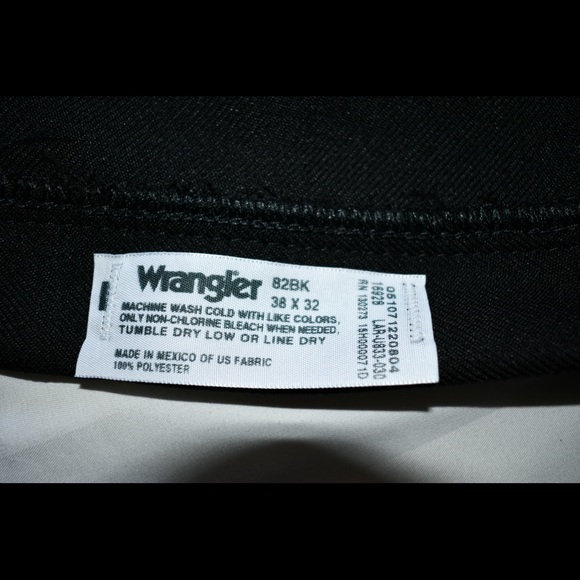 Wrangler Other - Wrangler Black Dress Pants Sz 38x32